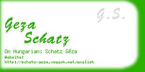 geza schatz business card