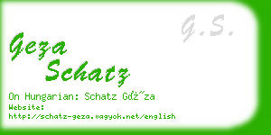 geza schatz business card